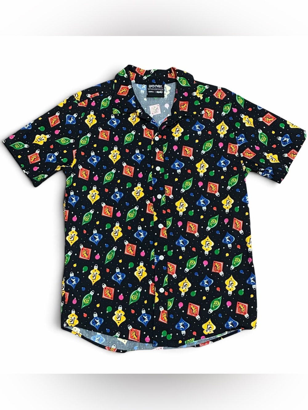 Harry Potter ZiNG Hogwarts Small Shirt Christmas House Ornament Unisex Button Up